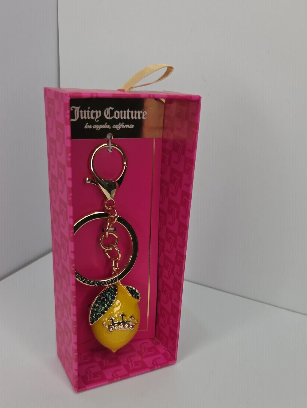 🍋▪️Juicy Couture ▪️Yellow Lemon Charm Keychain